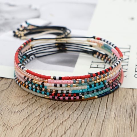 Style Simple Coloré Verre De Gros Bracelets
