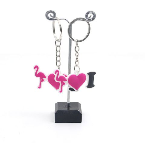 Cute Flamingo Pvc Epoxy Keychain