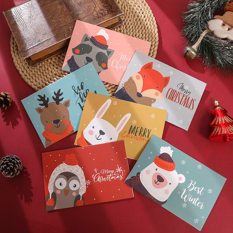 Gift Card  Set Greeting Card Thank-you Card 6 Pieces A Set With Envelope Stickers Thanksgiving Day Gift Card