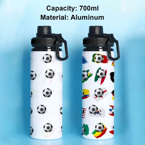 Mode Nationalflagge Football Aluminium Wasserflaschen