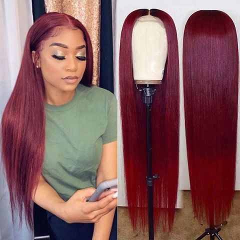 Unisex Fashion Street High Temperature Wire Centre Parting Long Straight Hair Wigs