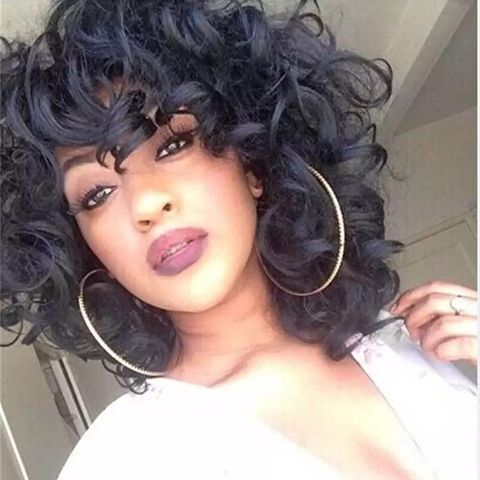 Women's Fashion Street High Temperature Wire Short Curly Hair Wigs