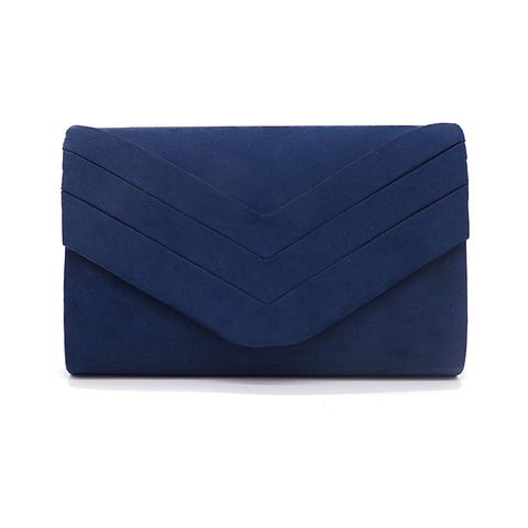 Red Blue Black Flannel Solid Color Square Evening Bags