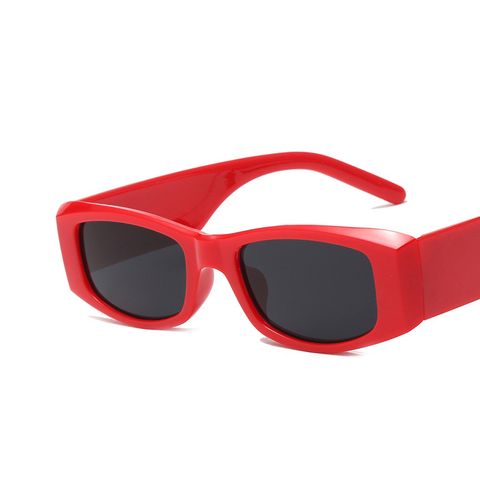 Women's Fashion Solid Color Resin Square Full Frame Sunglasses