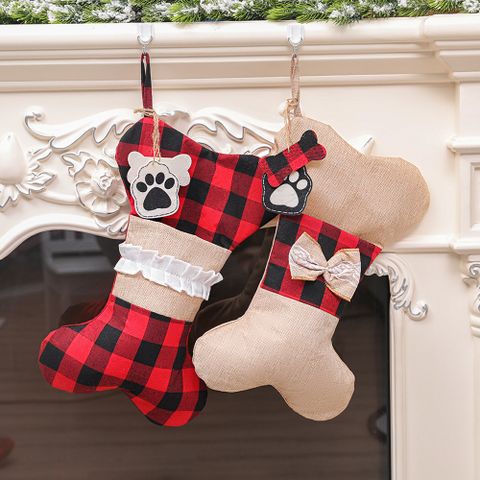 Christmas Paw Print Cloth Party Hanging Ornaments