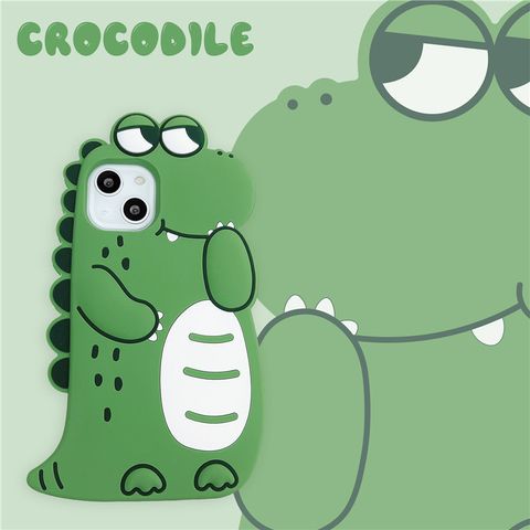 Cute Crocodile Silica Gel   Phone Cases