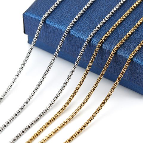 Simple Style Geometric Stainless Steel Chain Gold Plated Necklace