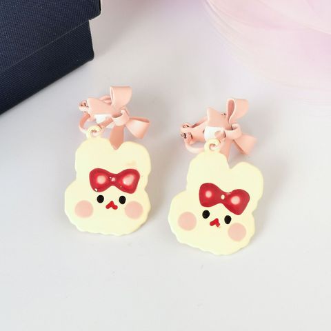 Simple Style Bear Alloy Plating Drop Earrings 1 Pair