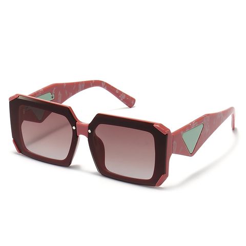 Unisex Mode Farbblock Harz Quadrat Vollbild Sonnenbrille