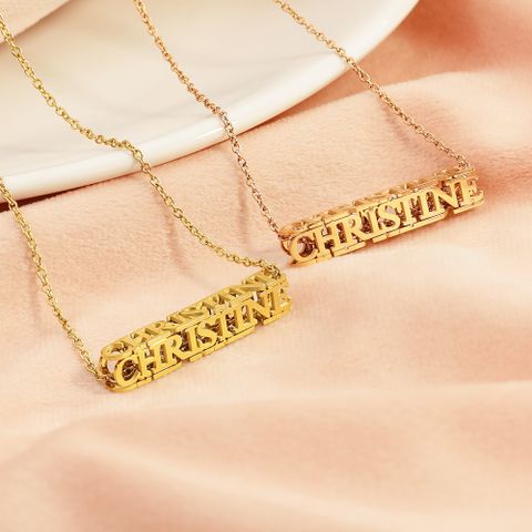 Fashion Solid Color Stainless Steel Necklace Plating Stainless Steel Necklaces