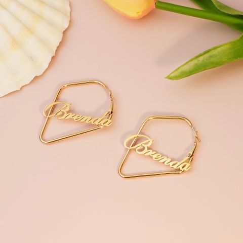 Fashion Solid Color Stainless Steel Earrings Plating Stainless Steel Earrings