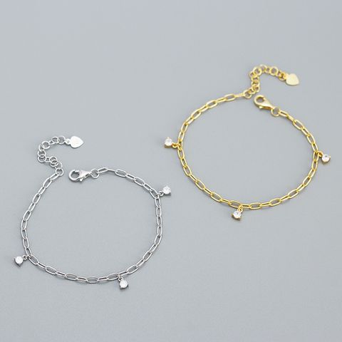 Fashion Geometric Sterling Silver Bracelets Plating 925 Silver Bracelets