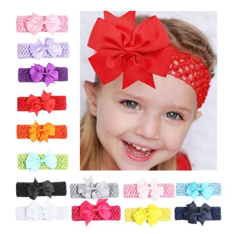 Fashion Bow Knot Polyester Cotton Hollow Out Hair Band