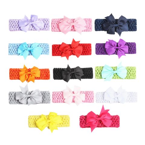 Fashion Bow Knot Polyester Cotton Hollow Out Hair Band