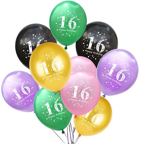 Birthday Number Emulsion Birthday Balloons
