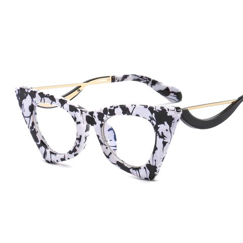 Fashion Solid Color Ac Cat Eye Full Frame Optical Glasses