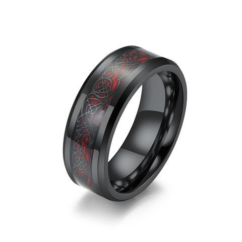 Cool Style Dragon Tungsten Steel Rings Polishing Stainless Steel Rings