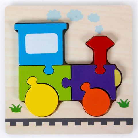 New Style Children's 3d Wooden Cartoon Model Puzzle Toys