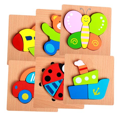 Wooden Cartoon Three-dimensional Puzzle Children Educational Toys