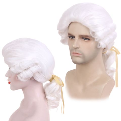 Unisex Retro Masquerade High Temperature Wire Short Curly Hair Wigs