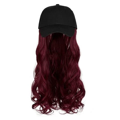 Women's Casual Wine Red Casual High Temperature Wire Curls Wigs