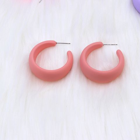 Simple Style C Shape Arylic Ear Studs