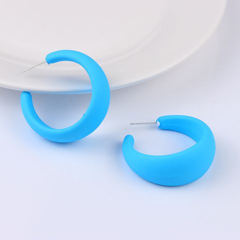 Simple Style C Shape Arylic Ear Studs