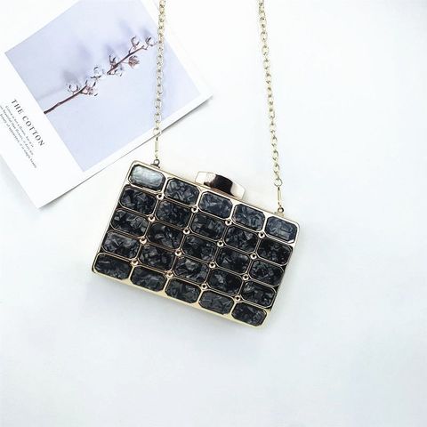Arylic Marble Square Clutch Evening Bag