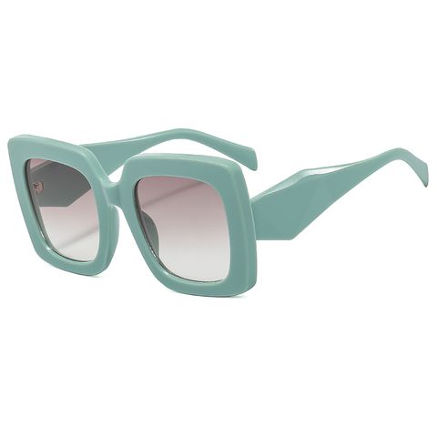 Fashion Solid Color Pc Uv400 Resin Square Full Frame Women's Sunglasses