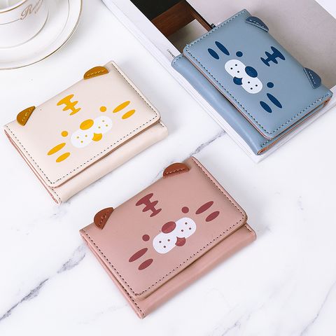 Women's Animal Pu Leather Buckle Coin Purses