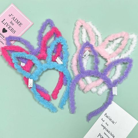 Children's Led Luminous Plush Rabbit Ears Cute Headband