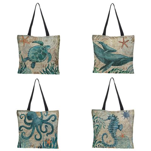 3d Print Animal Fashion Handbag Shopping Bags