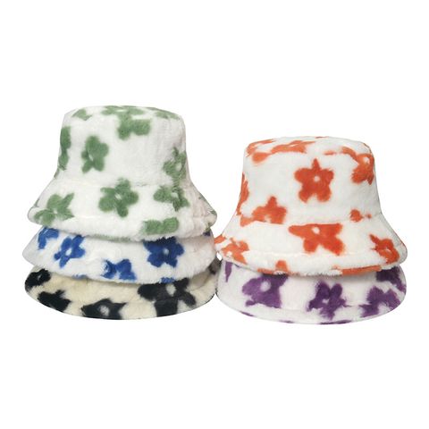 Women's Fashion Flower Sewing Flat Eaves Bucket Hat