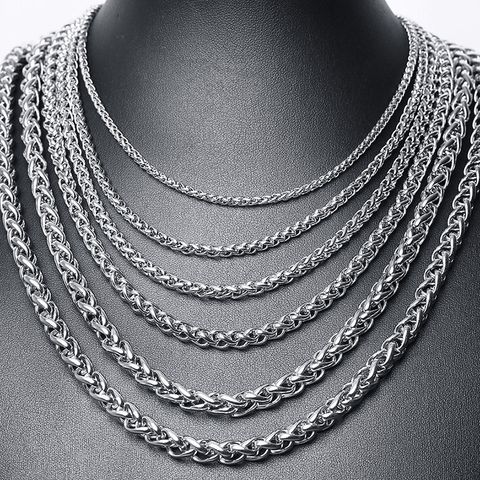 Stainless Steel Simple Style Plating Geometric Layered Necklaces