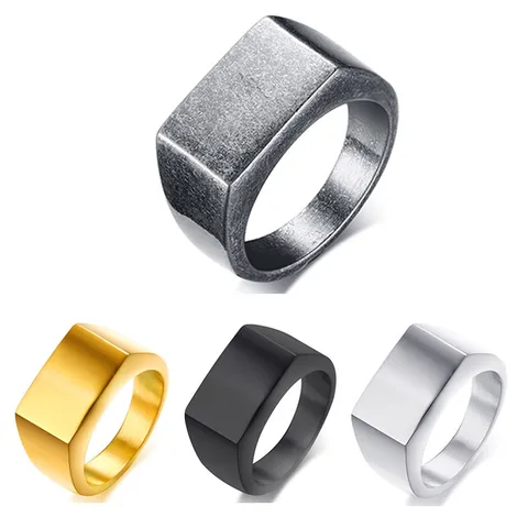 Simple Style Geometric Stainless Steel Rings Stainless Steel Rings