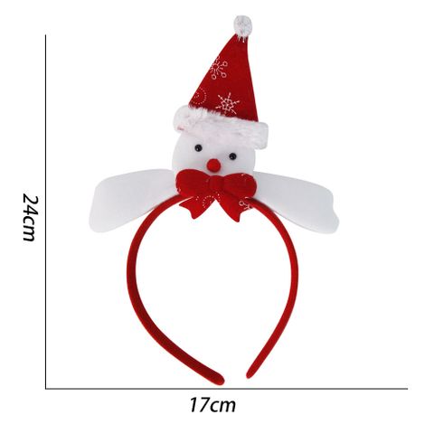 Christmas Fashion Bow Knot Snowman Plastic Cloth Party Headwear Costume Props
