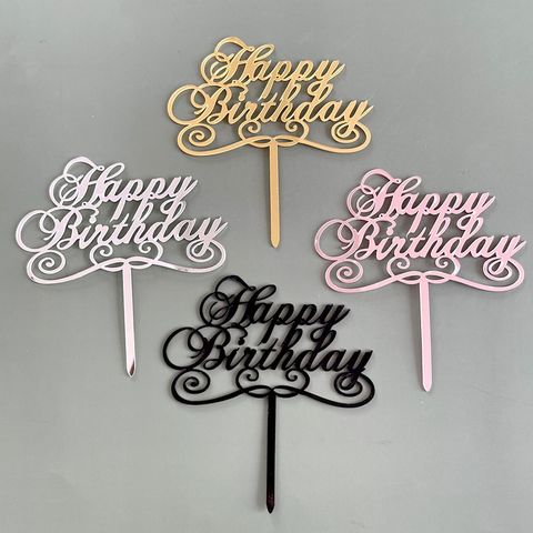 Birthday Letter Arylic Party Cake Decorating Supplies
