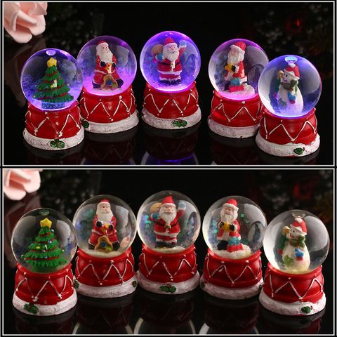 Christmas Cute Christmas Tree Santa Claus Glass Ornaments