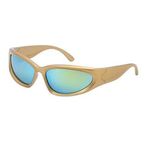 Fashion Solid Color Pc Special-shaped Mirror Full Frame Sports Sunglasses