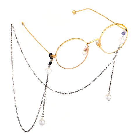 Fashion Long Beads Alloy Glasses Chain Nhbc131128