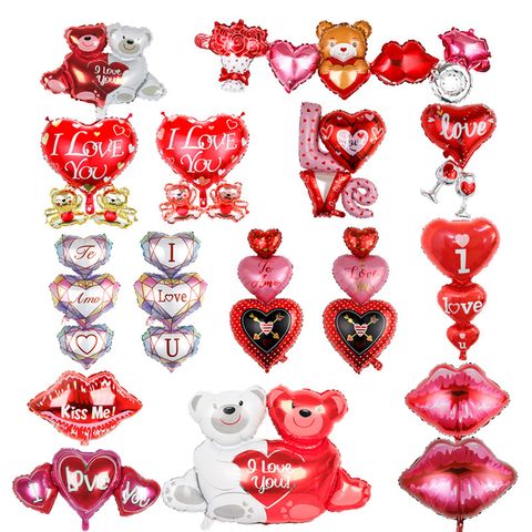 Valentine's Day Heart Shape Aluminum Film Party Balloons