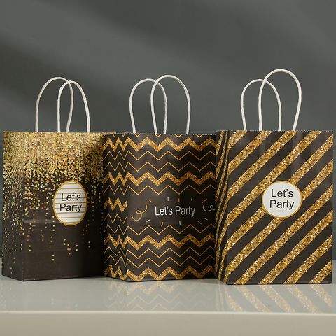 Birthday Fashion Stripe Paper Party Gift Bags