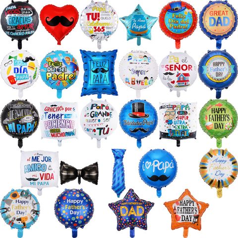 Father's Day Heart Shape Bow Knot Aluminum Film Party Balloons