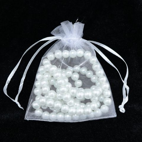 Simple Style Solid Color Organza Transparent Valentine'S Day Jewelry Packaging Bags