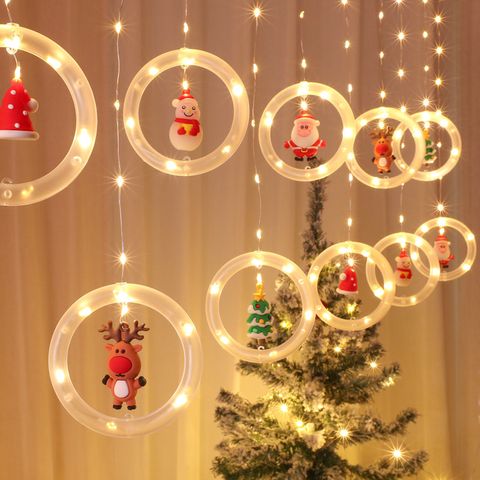 Christmas Cute Santa Claus Snowman Plastic Party String Lights