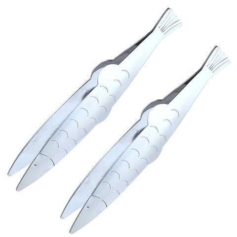 Simple Style Fish Stainless Steel Food Tongs