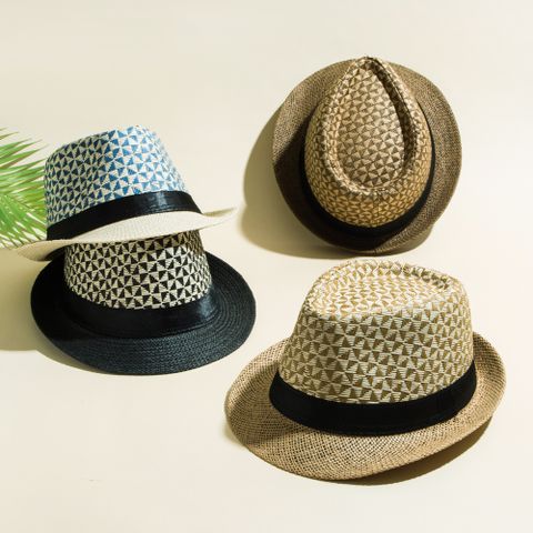 Unisex Plaid Braid Curved Eaves Cloche Hat