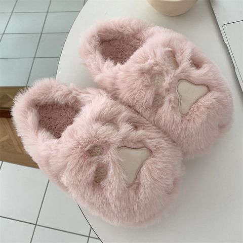 Women's Fashion Cat's Paw Round Toe Cotton Slippers