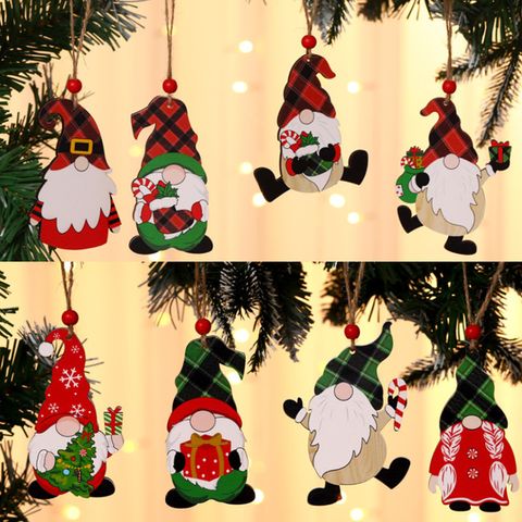 Christmas Doll Wood Party Hanging Ornaments