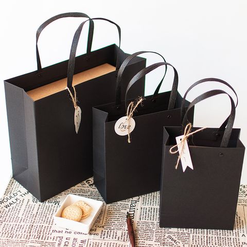 Fashion Solid Color Paper Festival Gift Bags